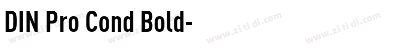 DIN Pro Cond Bold字体转换